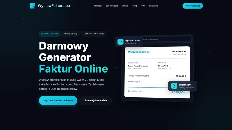 WystawFakture.eu — aplikacja do wystawiania faktur online